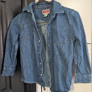 Wrangler Indigo Button-Up Denim Shirt